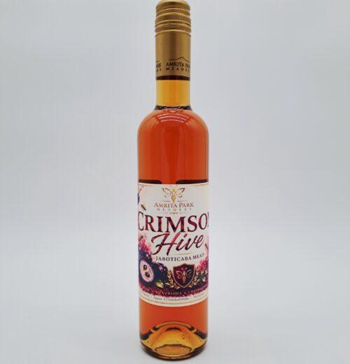 Crimson Hive 2025 Jaboticaba Mead bottle made with Queensland macadamia honey by Amrita Park Meadery