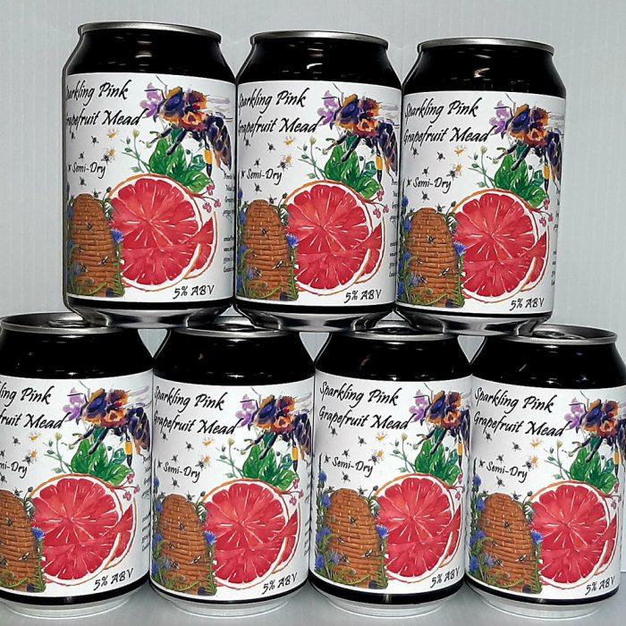 Sparkling Pink Grapefruit Mead (Cans) - Image 2