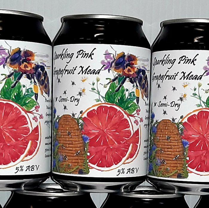Sparkling Pink Grapefruit Mead (Cans)