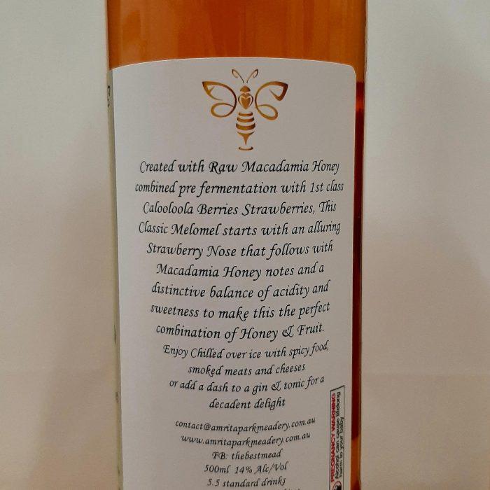 Semi-Sweet Strawberry Mead with Macadamia Honey - Image 2