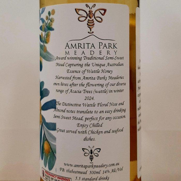 Traditional Semi-Sweet Wattle Honey Mead Winter 2024 - Image 3