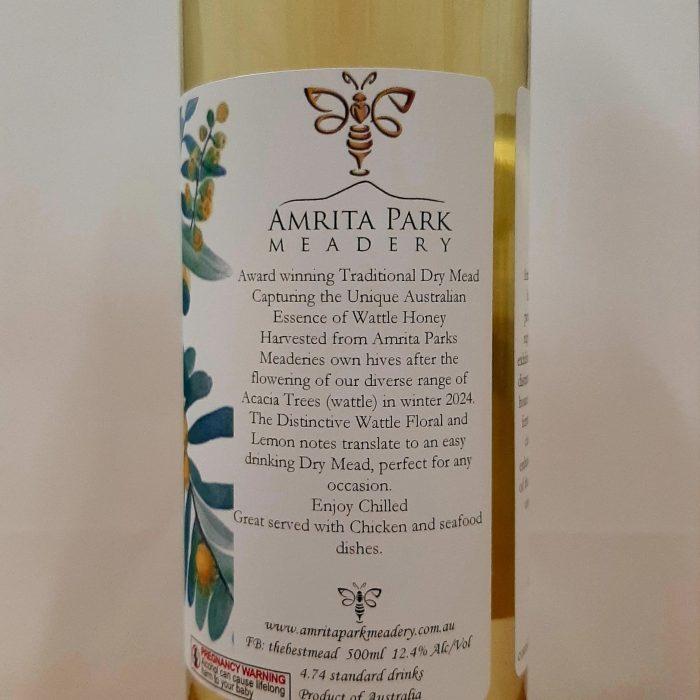 Dry Traditional Wattle Honey Mead Winter 2024 - Image 2