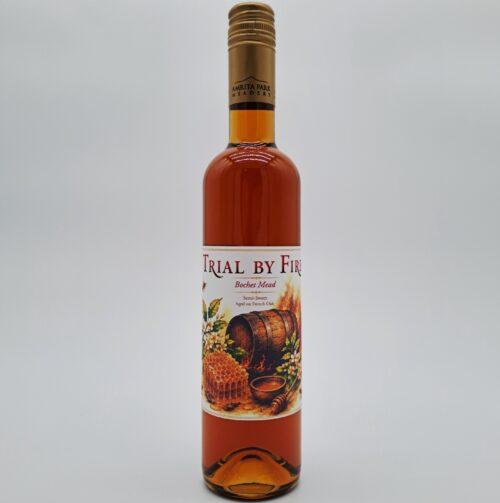 Trial by Fire 2025 Bochet Mead bottle aged on French oak by Amrita Park Meadery